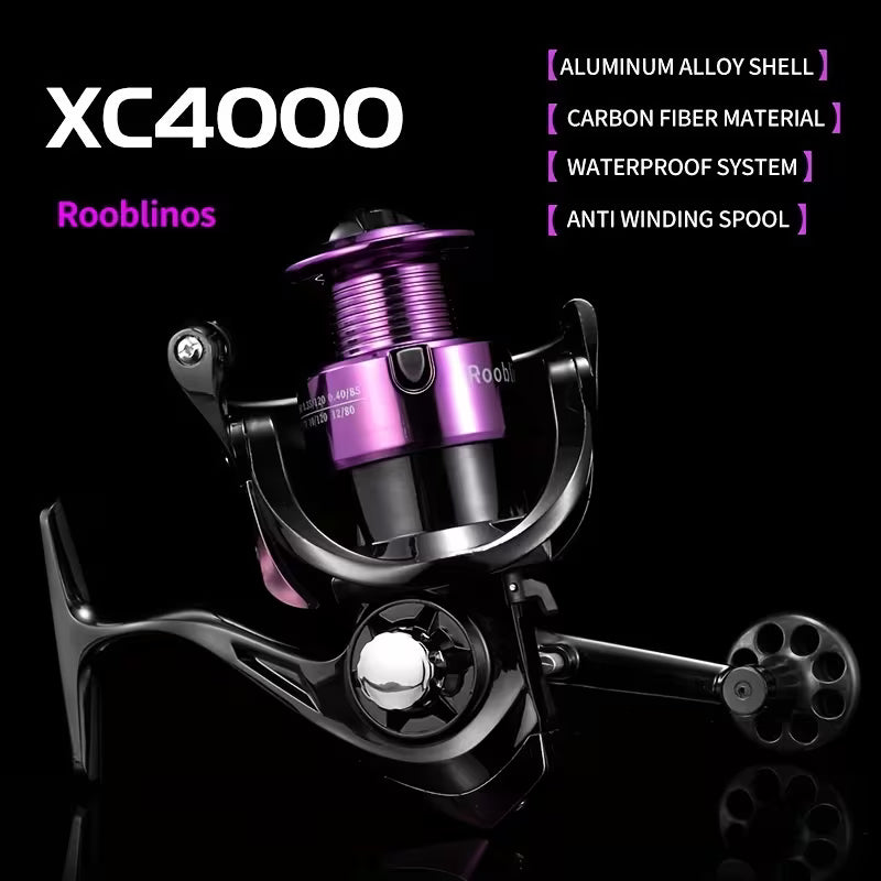 XC Fishing Reel – Electroplated Ultra-Light Body, Metal Spool for Freshwater & Saltwater