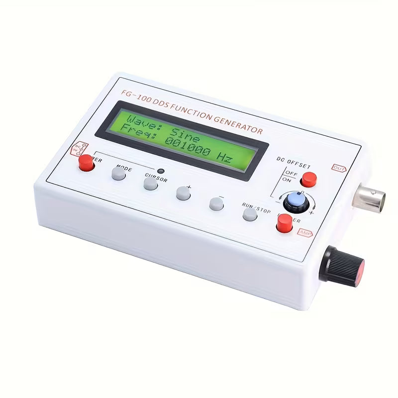 FG-100 DDS Signal Generator – 1Hz to 500KHz, USB Powered, Sine/Square/Triangle/Sawtooth Waves