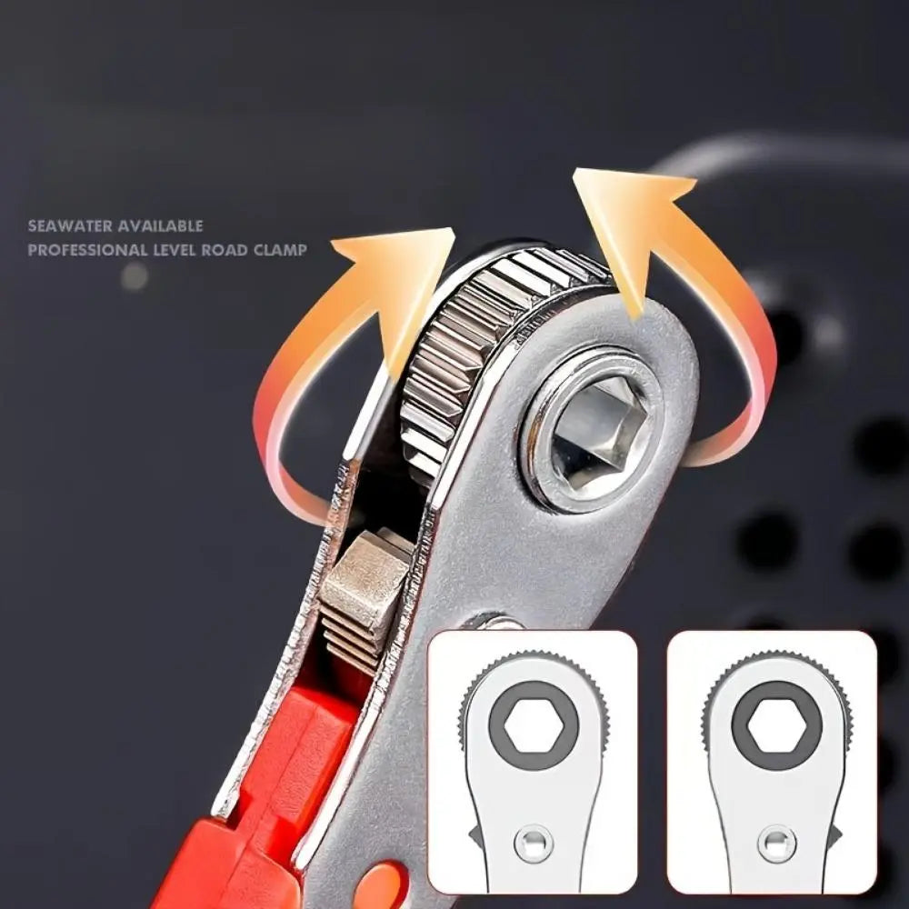 53-Piece Dual Direction Ratchet Screwdriver Bit and Socket Set - 6.35mm Multi-Size Repair Tool Kit