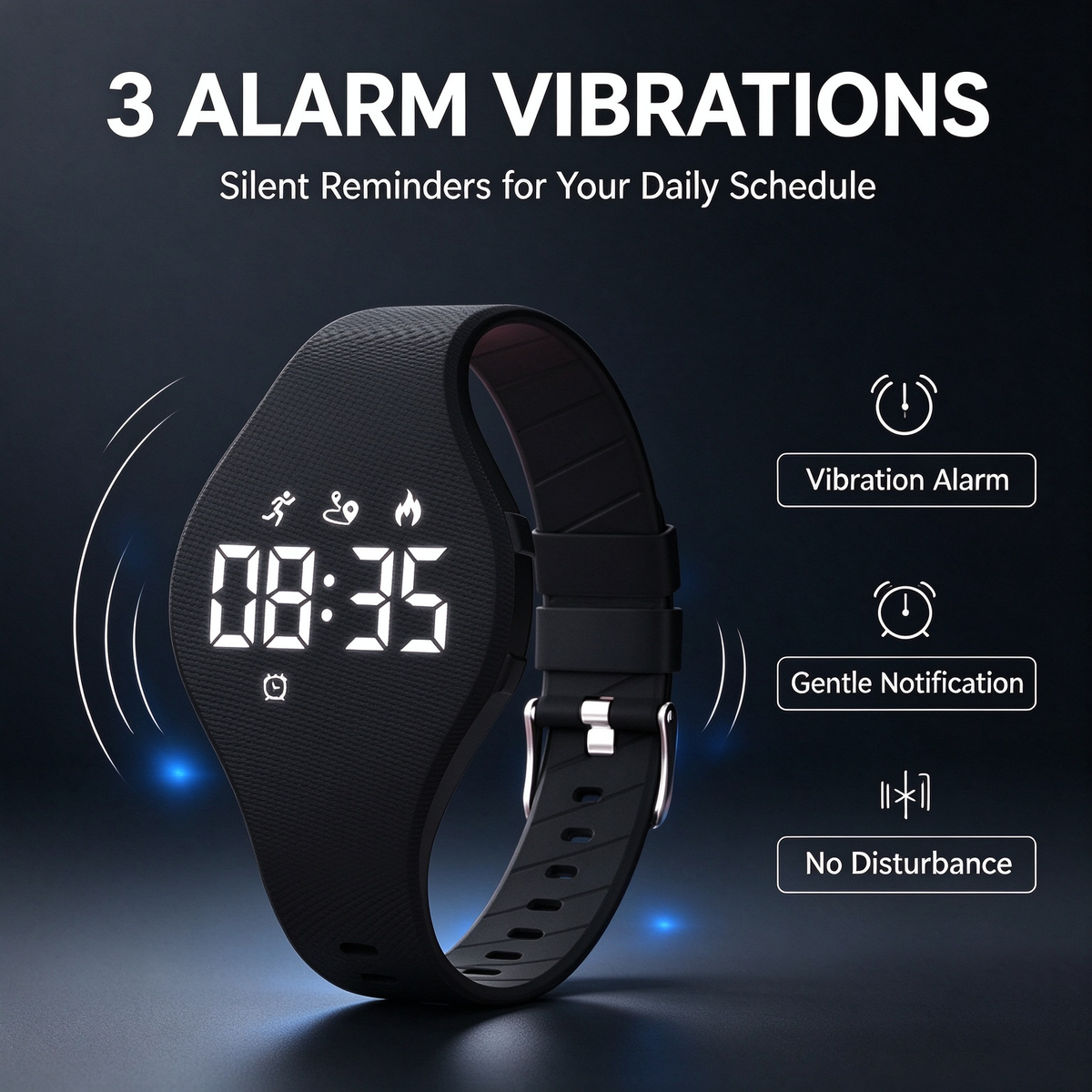 Middle School Students Multifunctional Watch - Waterproof Minimalist Fashion Sports Bracelet for Girls & Teens with Silent Alarm Electronic Watch