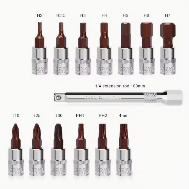 16-Piece Bicycle Torque Wrench Set (2-24Nm) – Heavy-Duty Professional Tool Kit, Precision Ratchet, Non-Slip Handle, Impact-Resistant Case, for Road/Mountain Bikes & Motorcycles