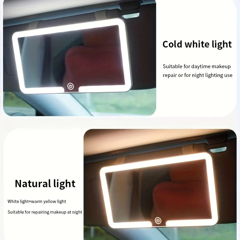 Cash on Delivery – LED Makeup Mirror Sun Visor – Portable High-Definition Clear-View Car Mirror, 1 Count Car Accessory for Easy Application