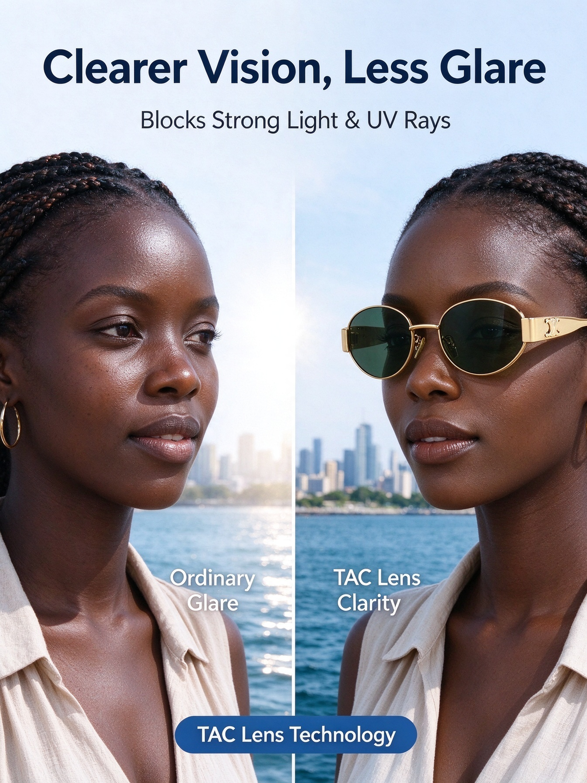 Arc de Triomphe Sunglasses - Metal Frame UV Protection Shades for Driving and Street Style