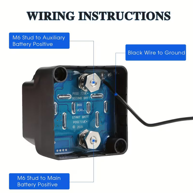 140A Dual Battery Isolator – 12V Voltage Sensitive Relay for ATV, UTV, Boat, RV & Off-Road