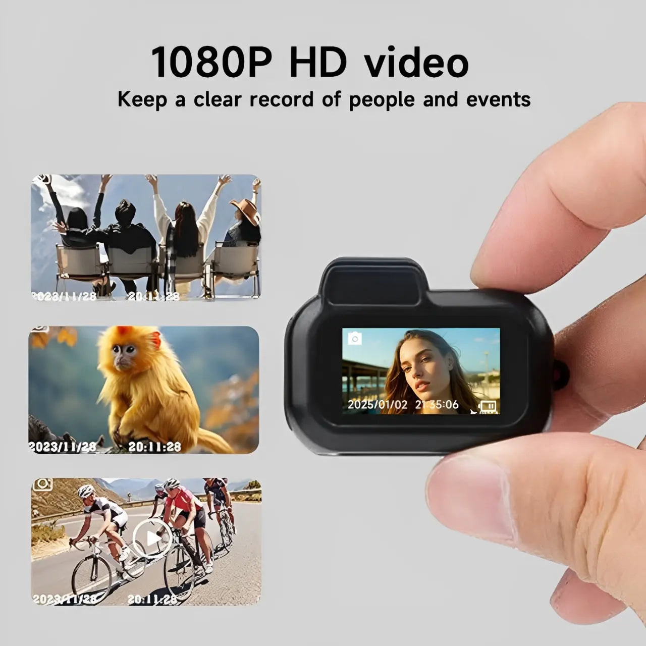 1080P Keychain Camera – Mini DV Camcorder with 32G Storage, Long Battery Life, Compact Design for Indoor & Outdoor Use
