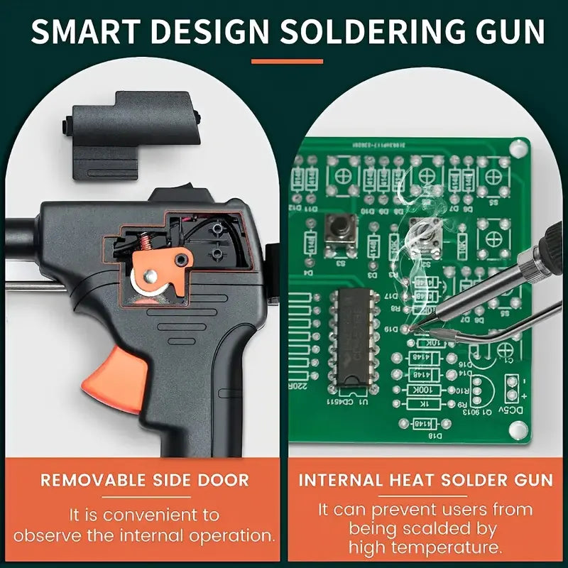 Soldering Iron Kit - Corded Internal Heat Electric Welding Tool with Welding Wire for Circuit Board and Electronic Repair