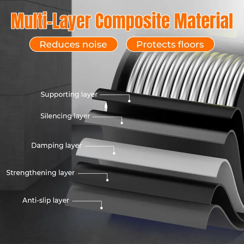 4-Wheel Ab Roller with Automatic Rebound - Adjustable Foam Elbow Support and Phone Holder for Home Gym Core Training