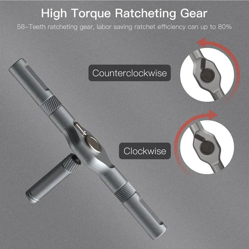 24-in-1 DIY Screwdriver Set - Switchable Shape Magnetic Ratchet Screwdriver with Portable Tool Box