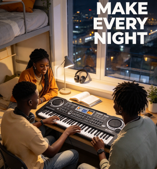 61-Key Electronic Keyboard - Beginner Digital Piano with Multifunctional Music Features