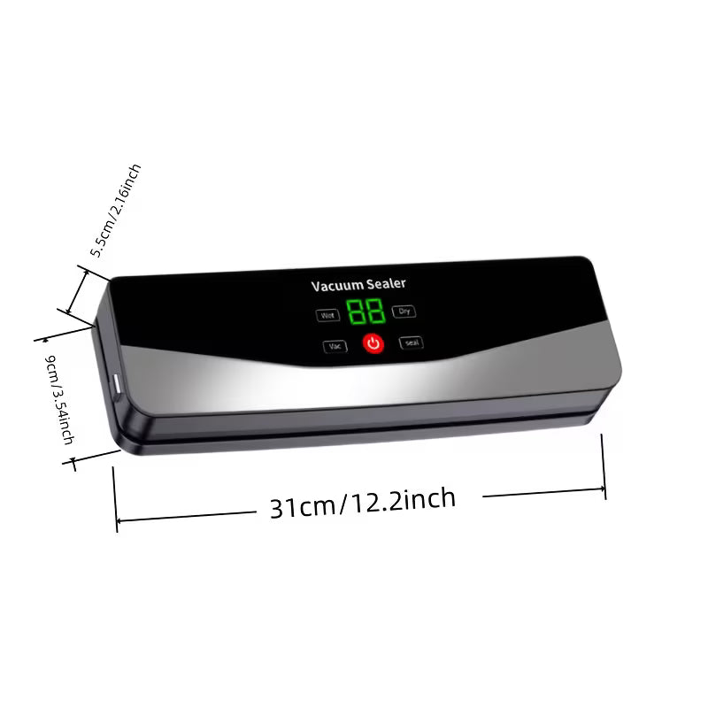 Portable Wireless Food Sealer – USB Rechargeable, Manual/Pause Function for Kitchen, Camping & Survival