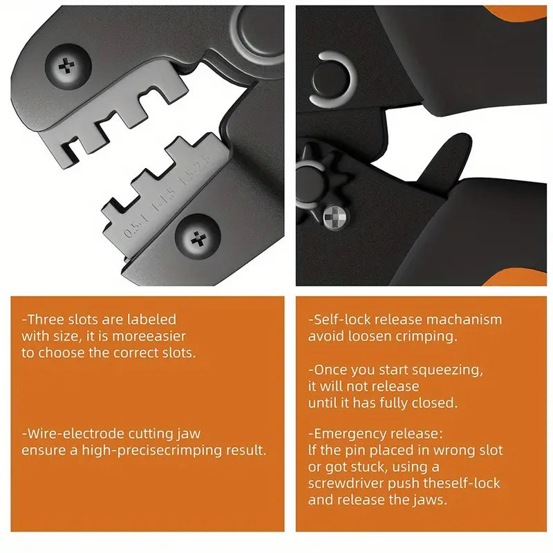 600-Piece SN-58B Ratchet Crimping Pliers Set – DIY Hand Tool Kit for AWG 23-16 Terminals, Includes 2.8/4.8/6.3mm Male/Female Clamp Connectors & Wire Cutters