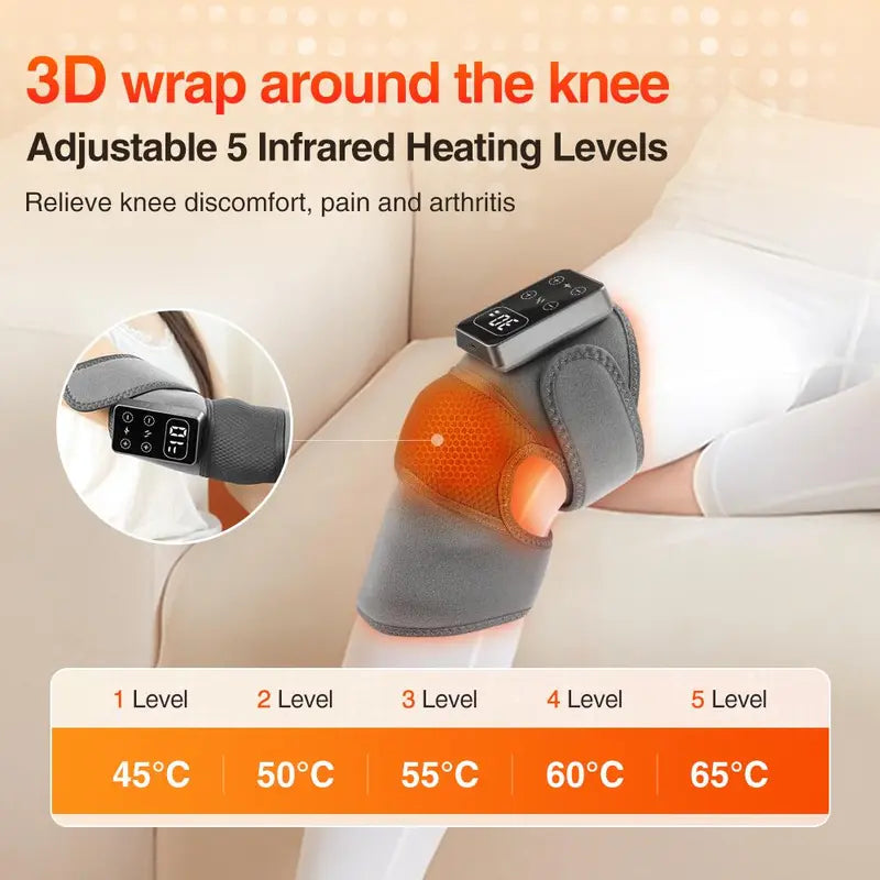 Electric Knee Massager – 5-Level Heating & 3-Level Vibration, Personal Care Appliance