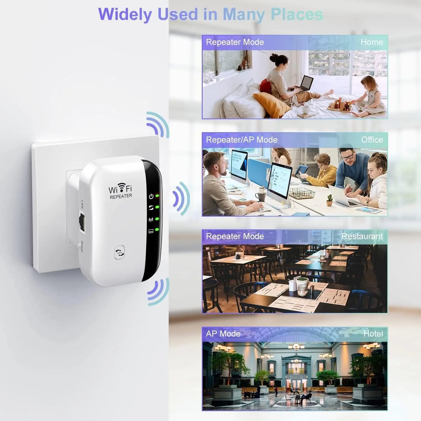 WiFi Extender Signal Booster for Home - Covers up to 5000 sq.ft, Supports 40 Devices, Long Range Wireless Repeater with 1-Tap Setup and Alexa Compatibility