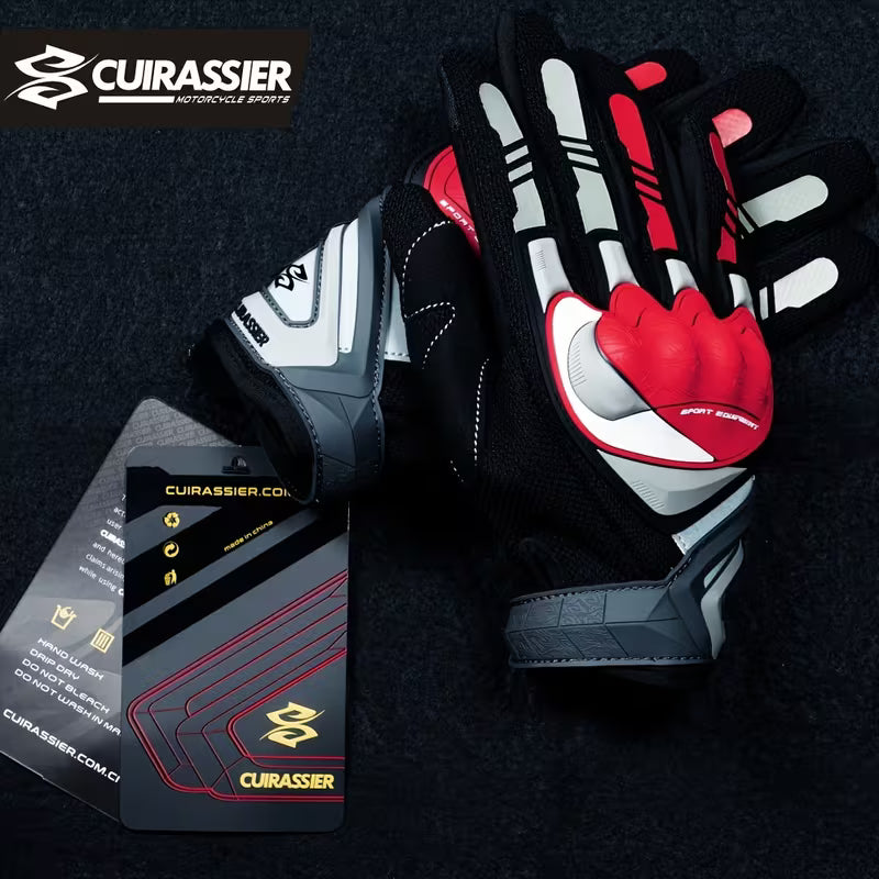 Motorcycle Gloves – Breathable Full-Finger, Touch Screen & Night Visible for Racing, Scooter & ATV