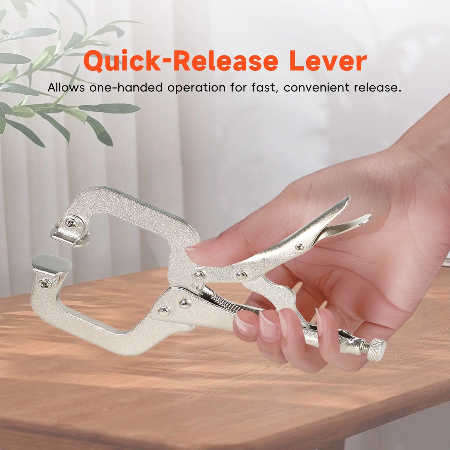 Heavy Duty C-Clamp with Swivel Pad – 1-Pack, Ideal for Shop, Home & DIY Woodworking