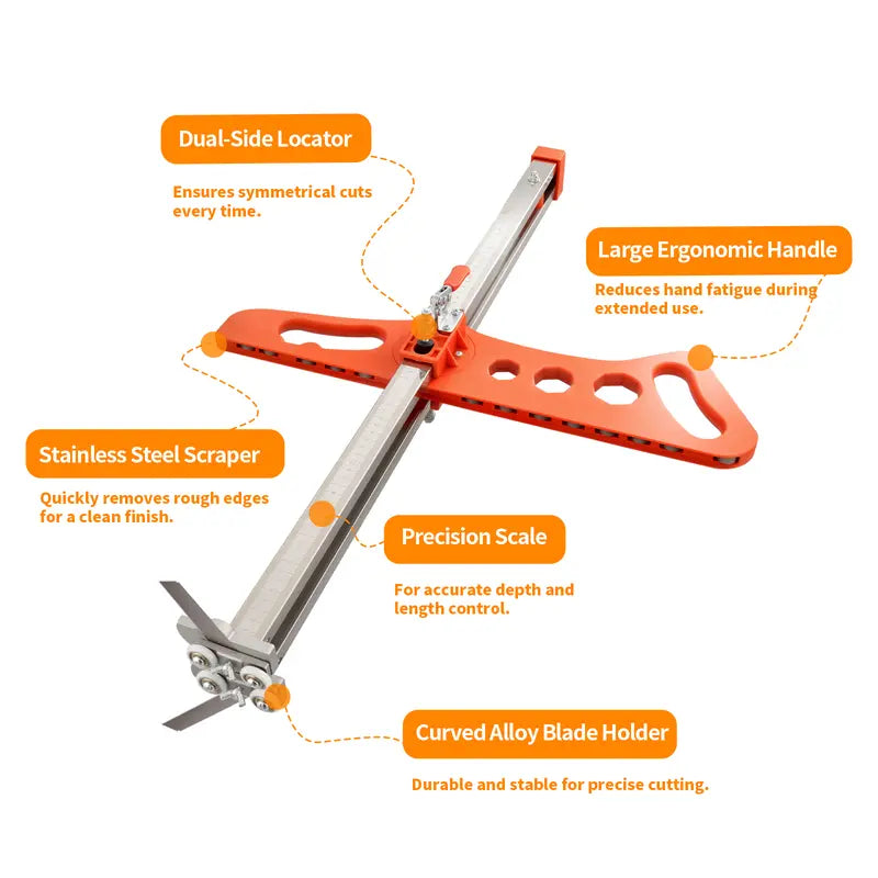 Durable Drywall Cutter – Aluminum Alloy, Foldable Hand Push Tool for Precise Board Cutting up to 13mm Thickness, Dust-Free & Shock-Resistant Design