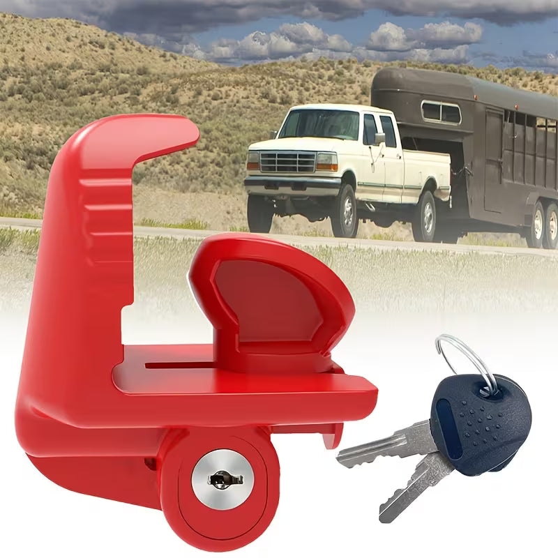 Heavy-Duty Tow Hitch Lock – Universal Adjustable for 1/8", 2-5/16" & 2" Ball Hitches