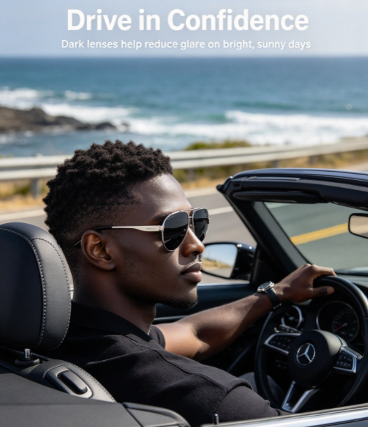 New Men's Polarized Retro Sunglasses - Aviator Style for Driving and Outdoor, Wholesale Price