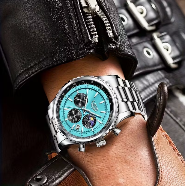 Men's Luxury Quartz Chronograph Watch – Classic Business & Casual Style