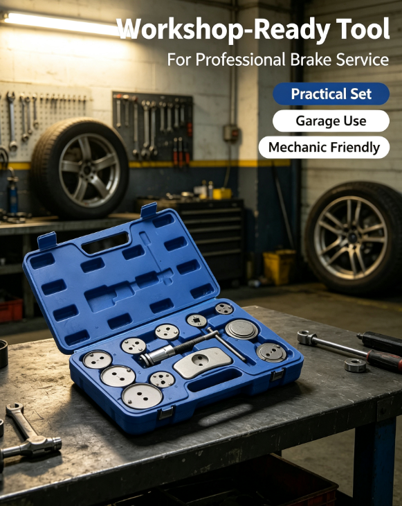 13Pcs Brake Caliper Slide Tool Set – for Brake Pad Installation & Removal, Auto Repair Specialty