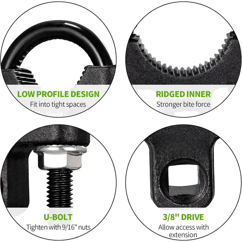 3/8" Inch Universal Low-Profile Inner Tie Rod Tool – Non-Slip Grip, Easy Removal & Installation for Automotive Repair
