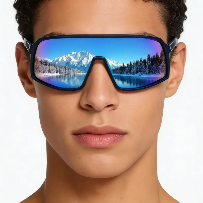 Lightweight Sports Sunglasses for Men and Women - Windproof Cycling Shades for Outdoor Activities