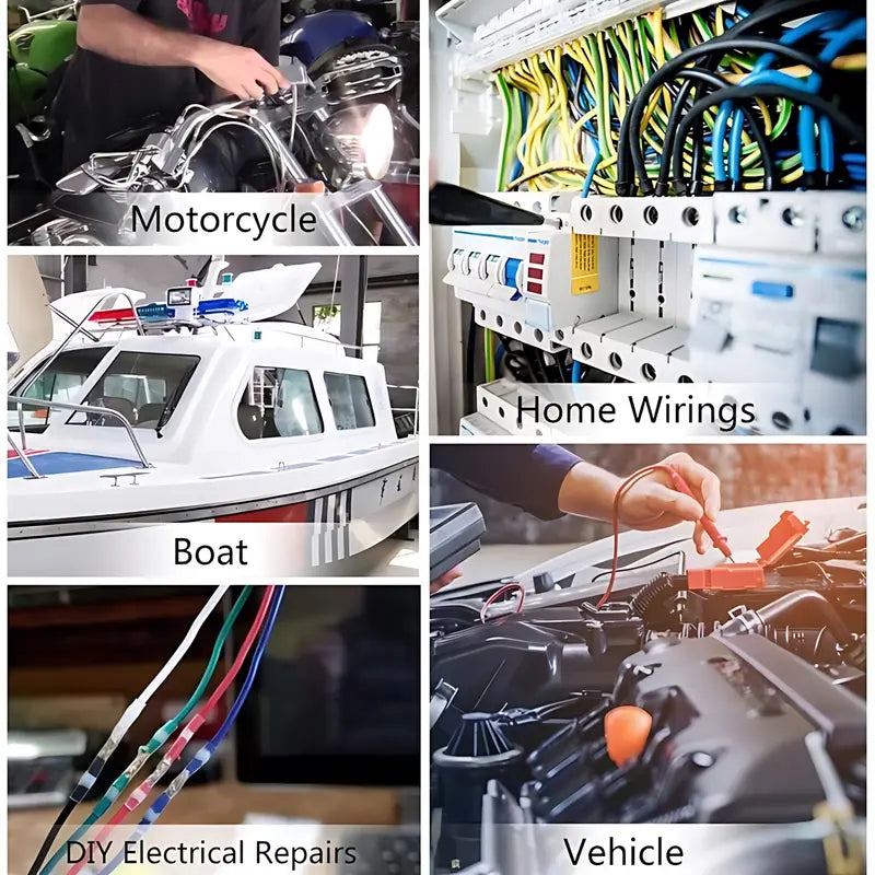 900-Piece Solder Seal Wire Connector Kit – Heat-Shrink Butt Connectors, Waterproof Electrical Terminals for Auto, Marine & DIY Wiring, No-Crimp Quick Fix, Ideal for Car, Boat & RV