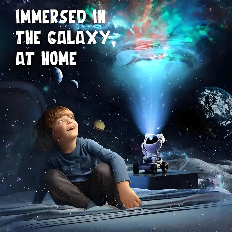 Astronaut Galaxy Projector Night Light – Bluetooth Speaker, Remote & Timer, LED Nebula Ceiling Lamp, Room Decor for Bedroom & Kids Room – Great Space Gift for Kids, Teens & Couples