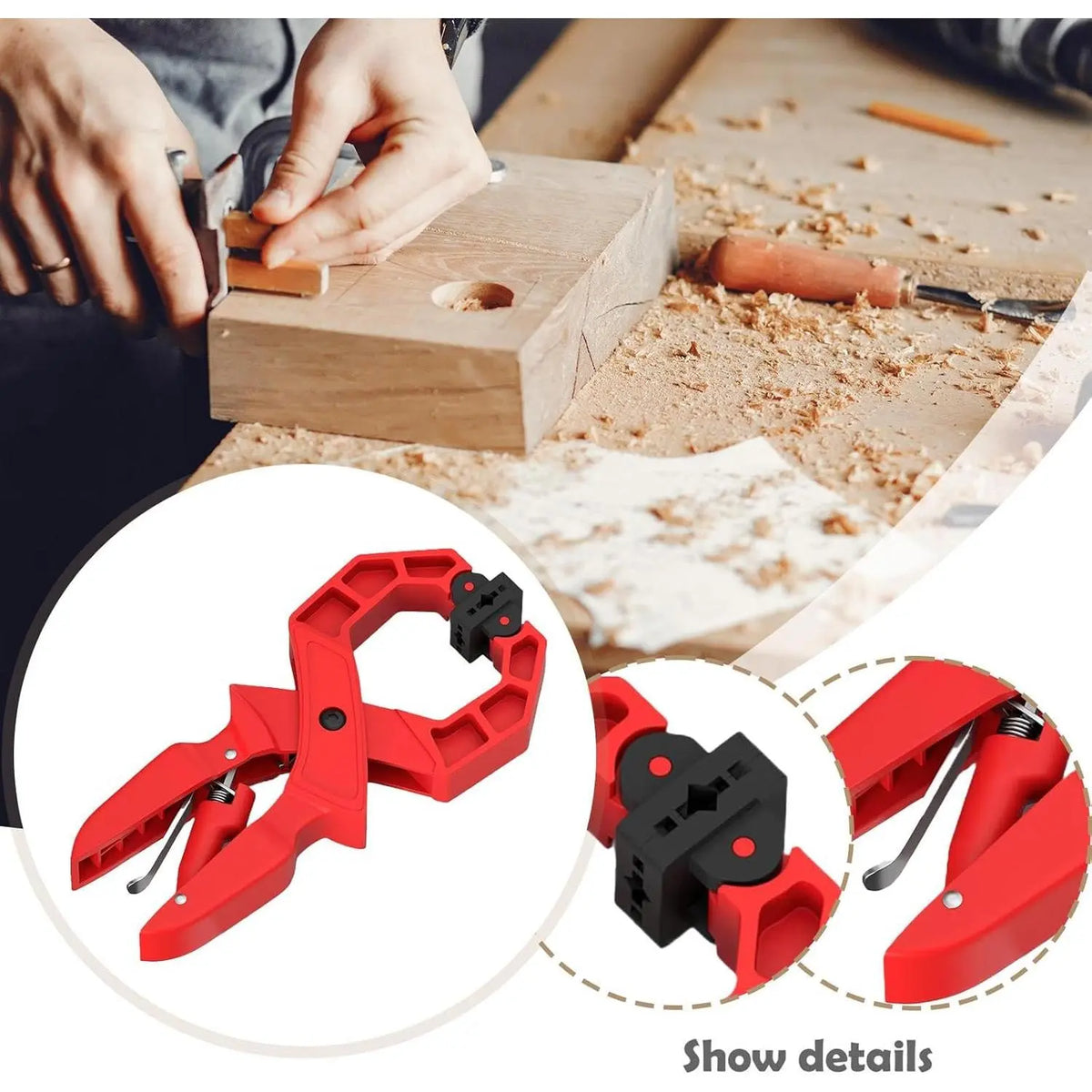 2-Pack Spring Clamp Backdrop Clip - Sturdy Versatile Professional Photography Portable Heavy Duty Clamp