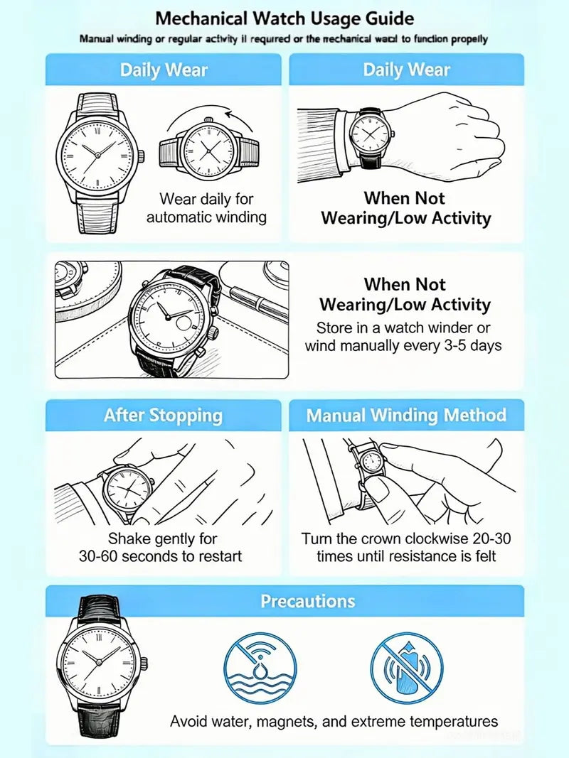 Men's Business Round Dial Quartz Watch – Stainless Steel Strap, Durable & Fashionable, Perfect for Party & Daily Wear, Elegant Gift (Box Not Included)