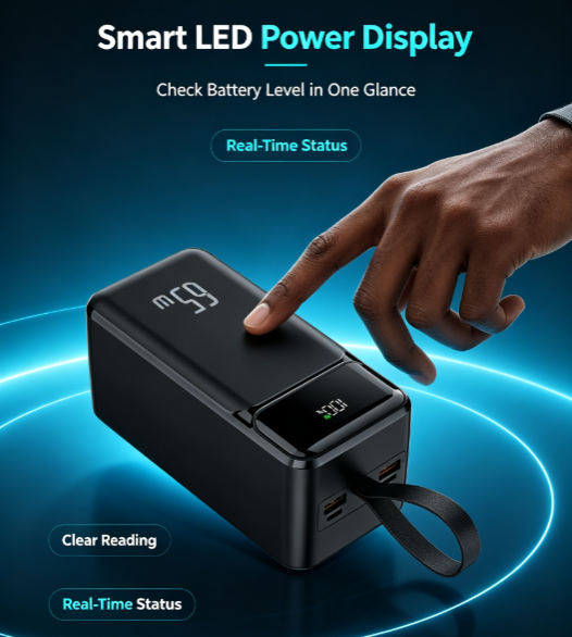30000mAh Laptop Power Bank - 65W PD Fast Charging High Power Portable Charger