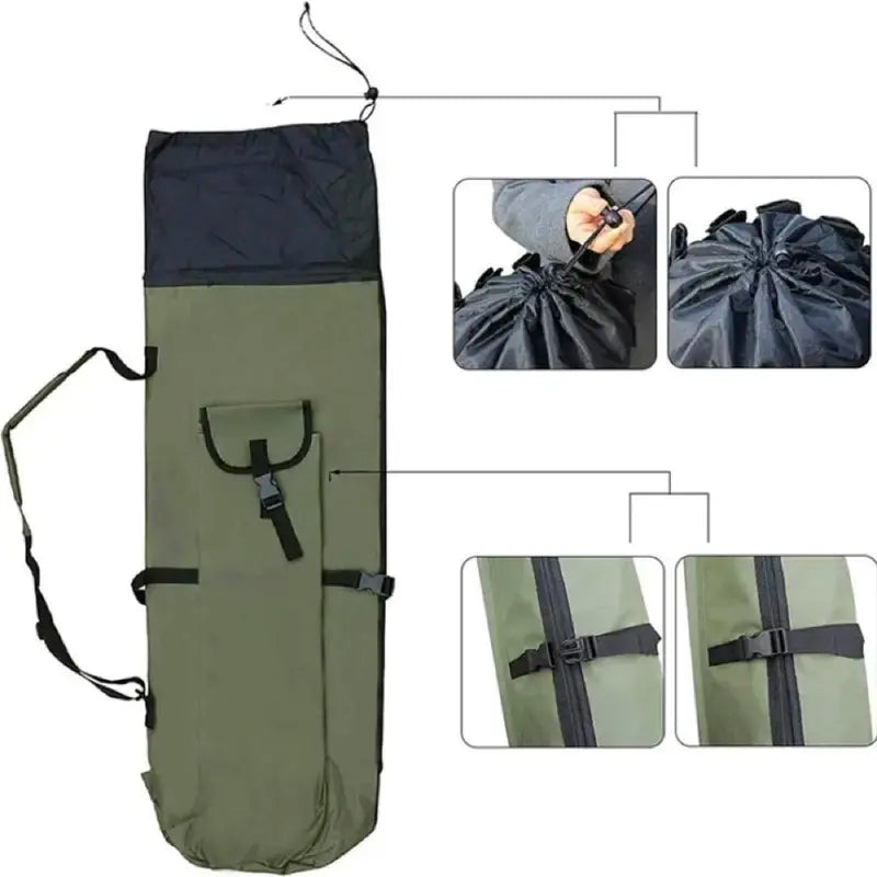 Multifunctional Fishing Rod & Tool Organizer Bag – Portable Storage Case for Outdoor Fishing Accessories