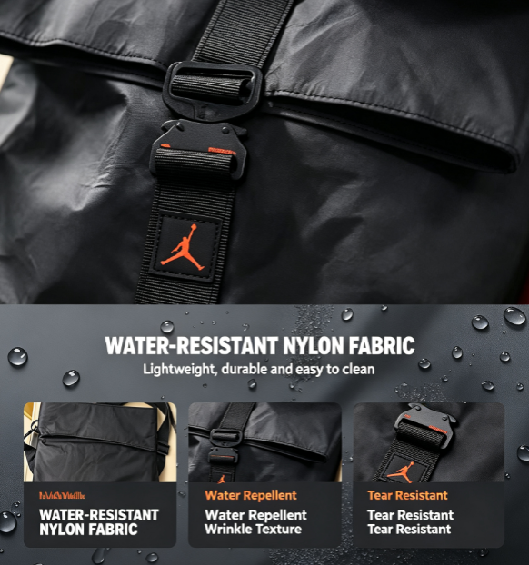 Air Jordan Jumpman Fold Messenger Bag 35x24cm - Water Resistant Crossbody Shoulder Bag