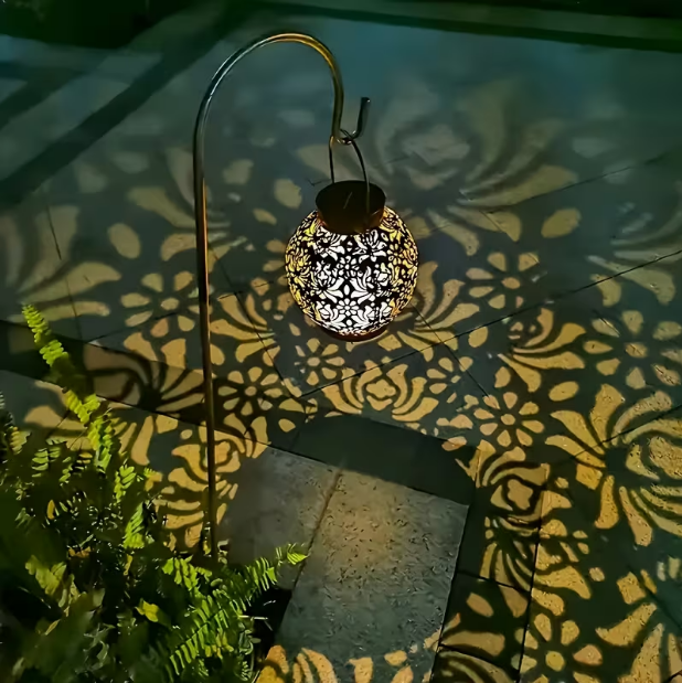 2-Pack Solar Metal Peony Lanterns – Outdoor Hanging Decoration, IP65 Waterproof, Floral Design, Ideal for Gardens, Patios, RVs & Trees, Great Gift for Autumn, Halloween, Christmas, Parties & Birthdays