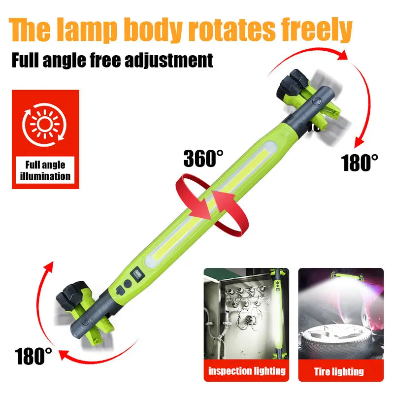 Super Bright Magnetic LED Work Light with Rechargeable Battery – Engine Hood Lamp Strip for Car Repair and Outdoor Lighting