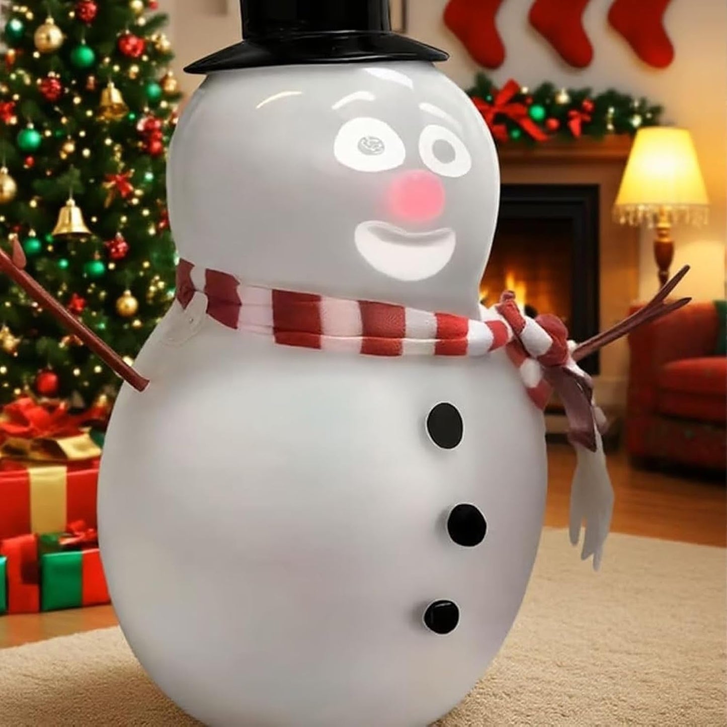 Talking Snowman Projector Lamp – Animated Blinking Eyes, Built-in Speaker, LED Dancing Lights, Plug'n Play