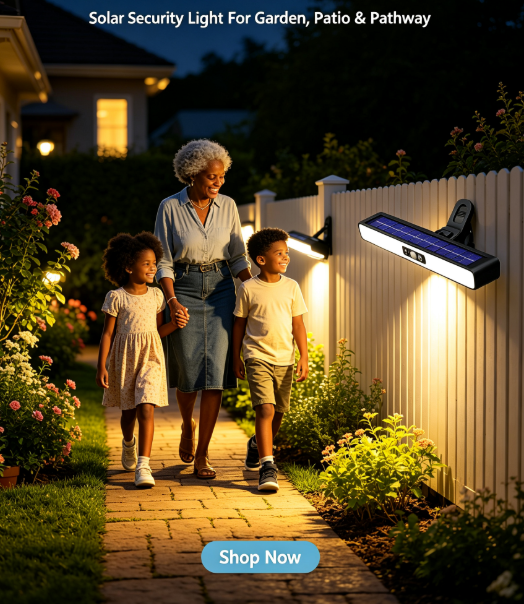 2-Pack Solar Clip-On Light - Bright Integrated Outdoor Garden Lamp with Light Control, Water Resistant for Yard, Garage and Home