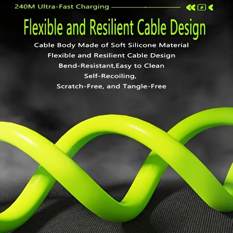 Buy 1 Get 1 Free 240W Fast Charging Cable, Mobile Data Cable, Smart Quick Charge, High-Power Fast Charging,Type-C