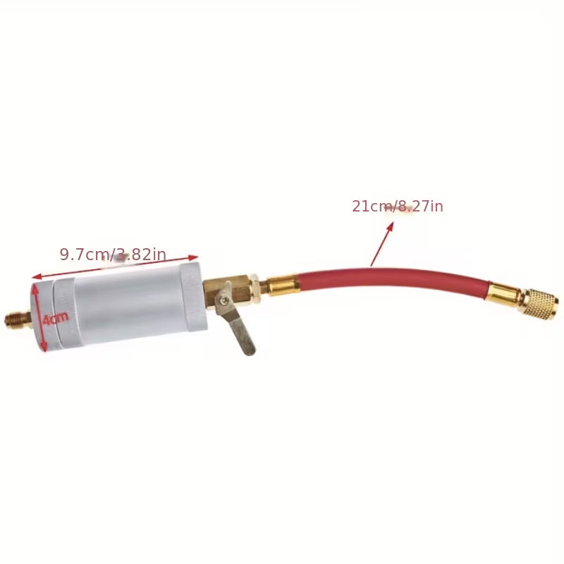 2oz Hand Turn Pump Oil & Dye Injector – with R134A/R12/R22 Car A/C Adapter
