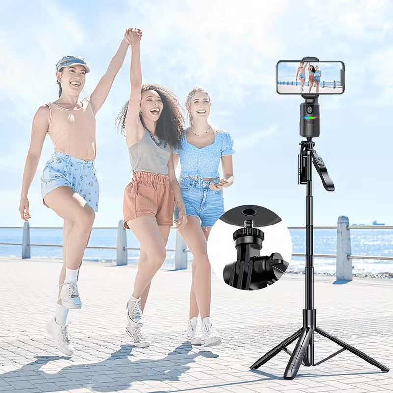 AI Face Tracking Phone Stabilizer – Full Auto Tracking, Carbon Fiber Holder for Live Streaming & Video