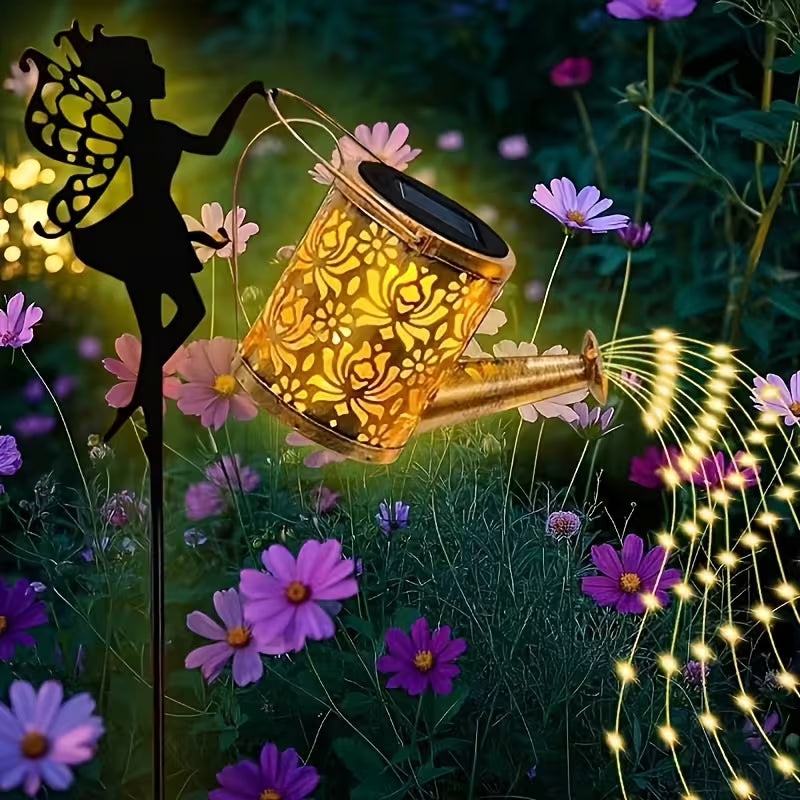 Solar Watering Can Garden Lights – 2026 New Metal Lantern for Yard, Patio & Pathway Decor