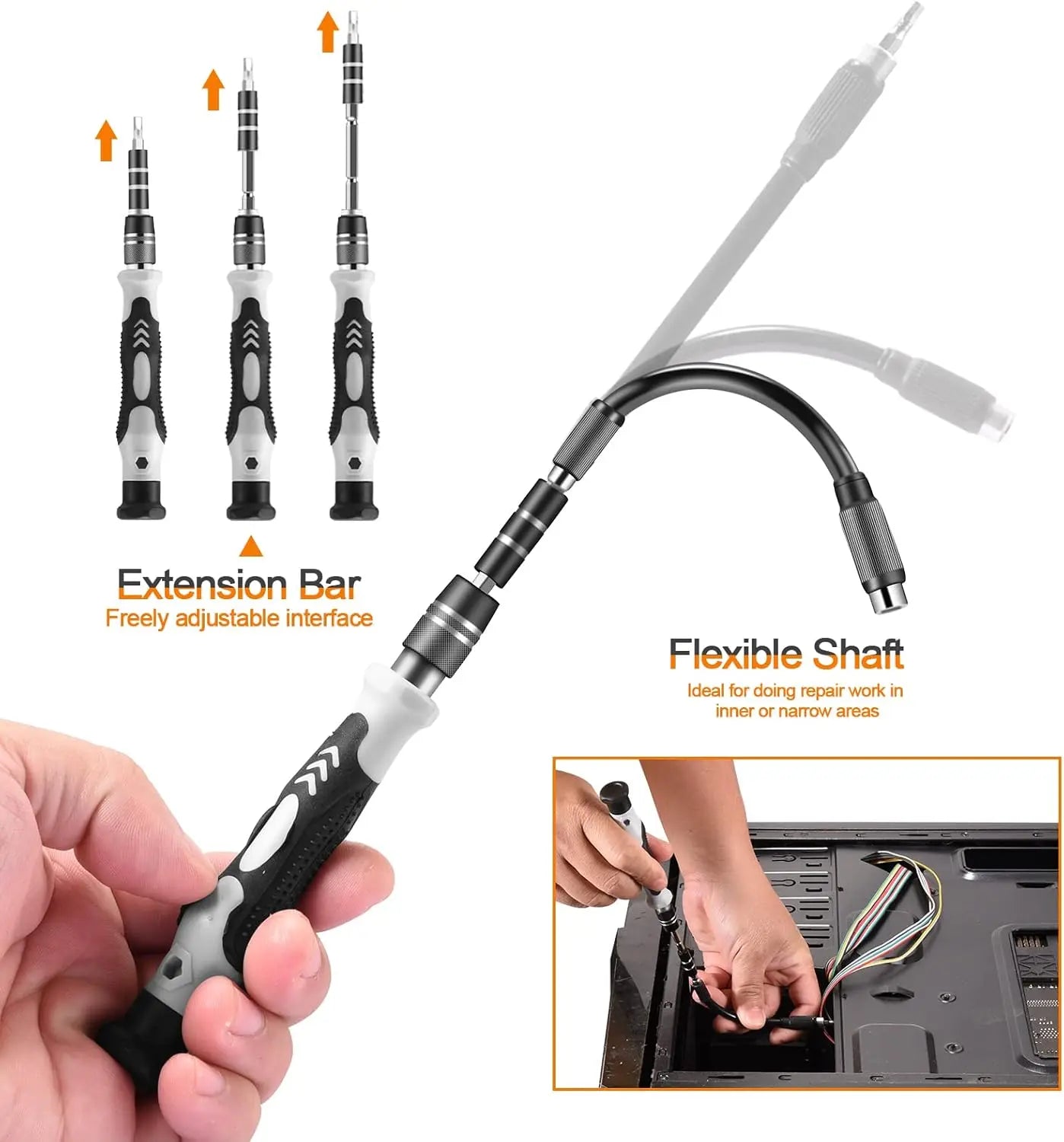 32-in-1 Magnetic Screwdriver Set with Case – 30 Precision Bits, Repair Kit for Watch, Phone, Laptop, Computer & Toys