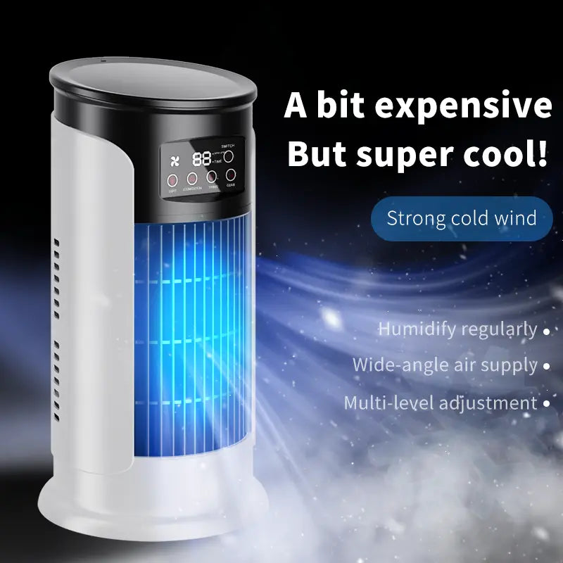 2026 New Evaporative Air Cooler – Compact USB Desk Fan, 300ml Tank Personal Cooler, Adjustable Speed, Timer, Quiet Portable Design for Home, Travel & Outdoor