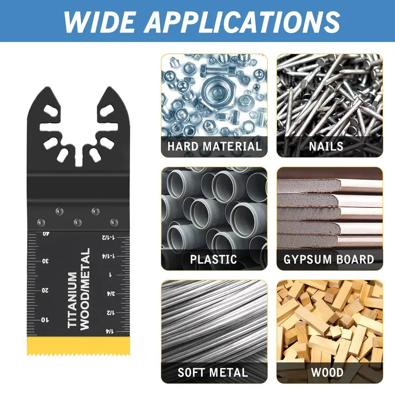 Oscillating Saw Blades Set – 98pcs Oscillating Tool Blades Accessories with Sandpaper – Multifunctional Electric Tool Saw Blade Replacement Kit