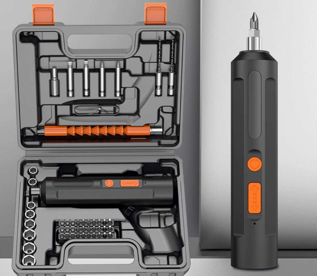 2026 New Rechargeable Mini Electric Screwdriver for Home Use, 47-Piece Kit with Tool Box, Free Delivery, Cash On Delivery