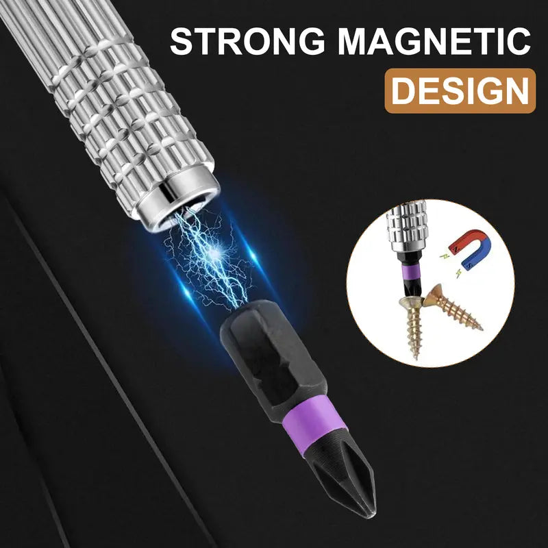 【26new】 40 in 1 Magnetic Ratchet Screwdriver Set with 38 Alloy Steel Bits,T-Handle,Smooth Ratcheting,Strong Magnetic Grip,Rust-Resistant,Portable Compact Tool Kit for Furniture,Bicycle,Home Appliance Repair,Ideal,HandymanDIY Lovers