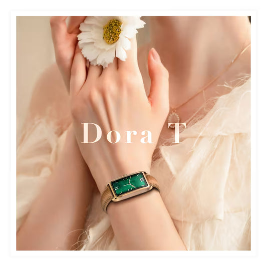 Dora T Ladies Smart Watch, Elegant Fashion Fitness Smartwatch,1.13 Inch AMOLED Small Square Shape,IP68 Waterproof, Heart Rate Blood Pressure Sp O2 Monitor, Sleep & Menstrual Cycle Tracking, Message Notification, Music & Camera Control, Weather Forecast