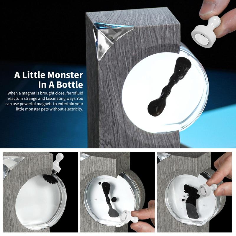 Ferrofluid Speaker Music Companion, Ferrofluid Display Lamp, Magnetic Liquid Toy for Entertainment, Desktop Ornament, Cool Gadget for Men, Ideal Gift