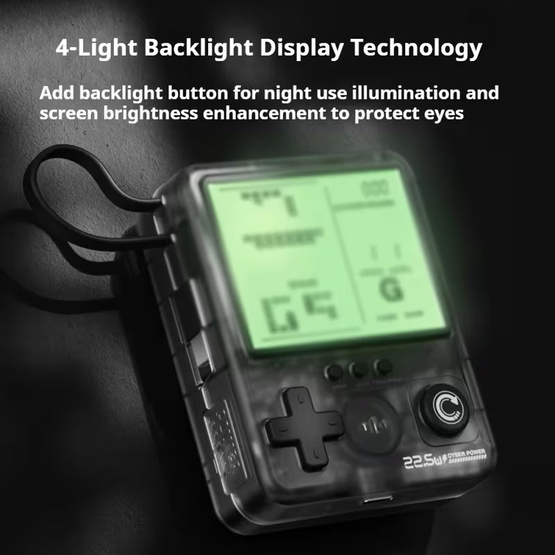 Cyber Power Retro Handheld Game Console – 2‑in‑1 Power Bank, 10000mAh, Built‑in Classic Arcade Games, Fast Charging – Perfect Gift for Gamers