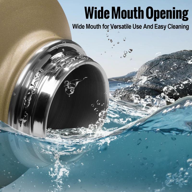 64oz Portable Cold & Hot Stainless Steel Water Bottle with Straw - Reusable Drinkware, Washable Tumbler, Perfect Gift for Dad & Mom Vacuum Insulated Flask Insulated Thermos